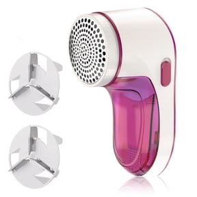 GLUAAE Fabric Shaver, Electric Lint Remover with 3 Replaceable Blades, USB Rechargeable Pill Bobble Sweater Defuzzer for Clothes and Furniture to Remove Fuzz, Pills, Bobbles, Red