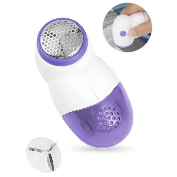 Fabric Shaver and Lint Remover, Battery Operated Electric Fuzz Remover for Clothes, Furniture, and Curtains, Portable Sweater Defuzzer Tool for Removing Pilling and Pom-Poms, Handheld Set