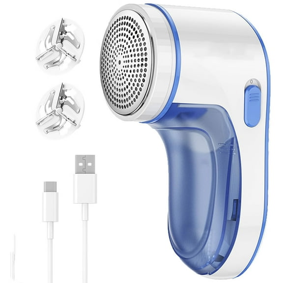 Fabric Shaver,Lint Remover for Clothes Rechargeable Clothes Shaver Pill Remover,Electric Sweater Defuzzer,Sweater Shavers to Remove Pilling,Couch,Fuzz,Furniture (2 Replaceable Blades)
