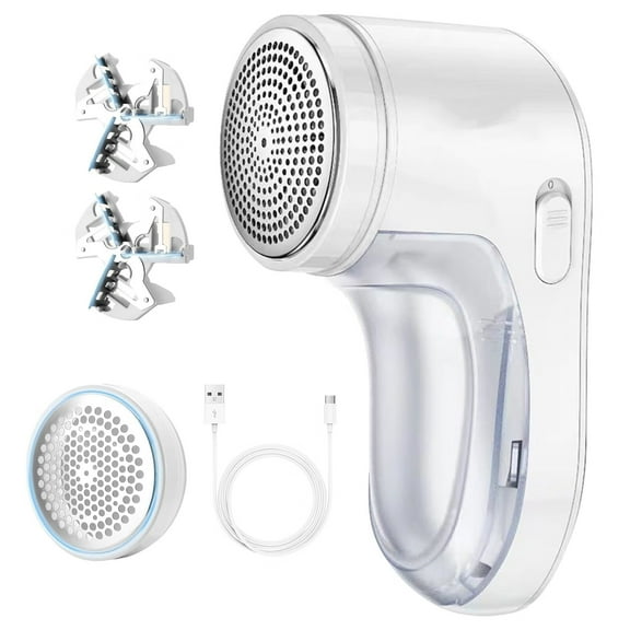 Fabric Shaver,Lint Remover for Clothes Rechargeable Clothes Shaver Pill Remover,Electric Sweater Defuzzer,Sweater Shavers to Remove Pilling,Couch,Fuzz,Furniture (2 Replaceable Blades)