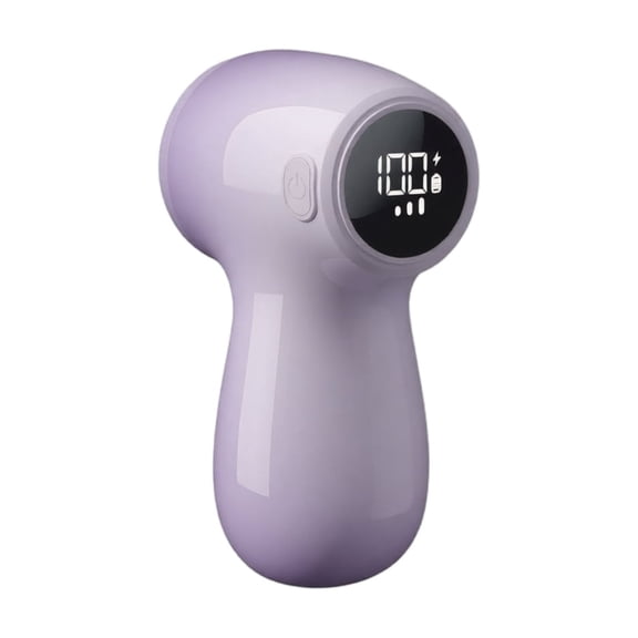 Fabric Shaver Lint Remover Rechargeable Digital Display Fuzz Remover for Clothes Sweaters Couches Bedding Light Purple 1 Pack
