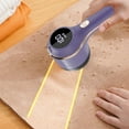 thumbnail image 1 of Rechargeable Fabric Shaver, Electric Lint Remover with Digital Display, Portable Defuzzer with 3 Speeds, for Clothing, Furniture, Sofa, Sweater, Blanket-Purple&3.22*7.48inch, 1 of 7