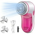 thumbnail image 1 of Fabric Shaver and Lint Remover,USB Rechargeable Portable Cordless Removable Battery Operated Sweater Shaver with Stainless Steel 3-Leaf Blades,Lint Shaver for Clothes with 1 Spare Blades,Red, 1 of 9
