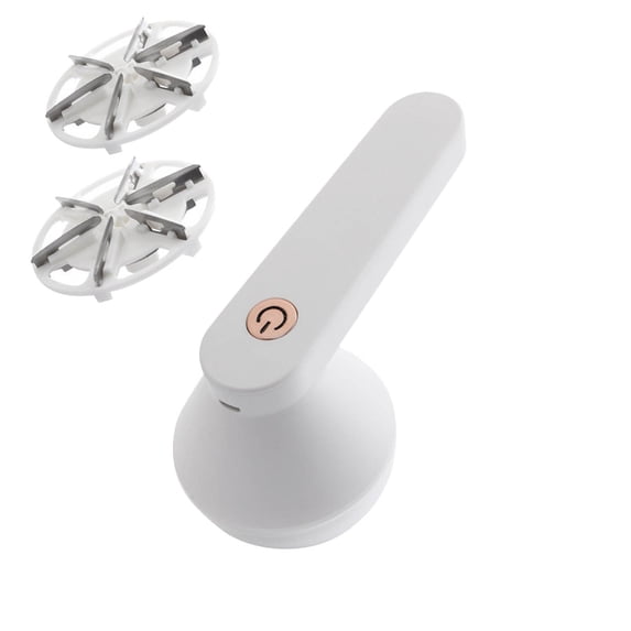 Fabric Shaver Rechargeable Lint Remover, QQZ High-Performance Sweater Shaver for Clothes, USB Fast Charging Portable Electric Fuzz Remover for Socks T-Shirts, White