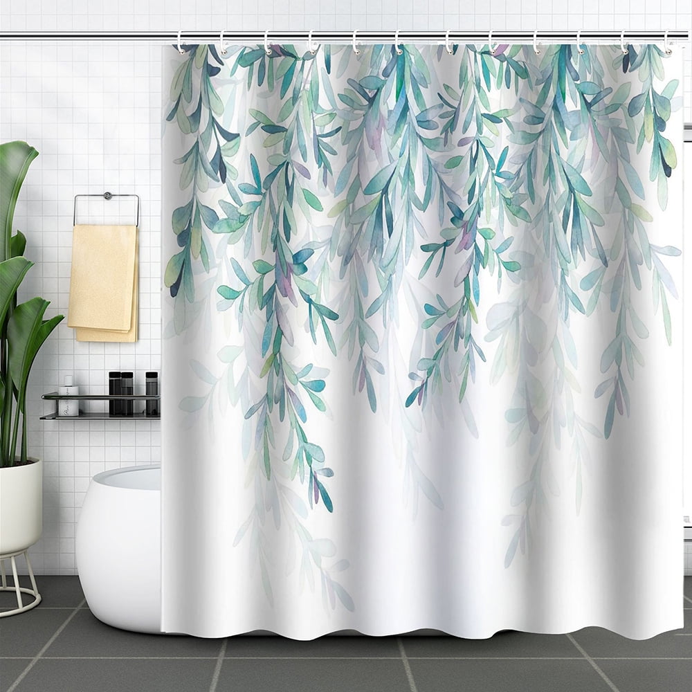 Fabric Shower Curtain, 71" x 71" Machine Washable Bathroom Shower