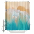 thumbnail image 1 of Fabric Shower Curtain, Abstract Summer Green Ocean Beach Wave Shower Curtains with 12 Hooks Waterproof Machine Washable Bath Curtains for Bathroom,72 x 96in, 1 of 6