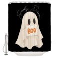 thumbnail image 1 of Fabric Shower Curtain, BOO Halloween Cute Ghost Black Bathroom Curtain with 12 Hooks Waterproof No Bad Odor Machine Washable Bath Curtains for Bathroom, Spa Room, Background Cloth, 72"x96", 1 of 6
