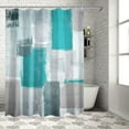 thumbnail image 1 of Fabric Shower Curtain for Bathroom, Abstract Texture Teal Custom Shower Curtain Set with Hooks, Luxury Bathroom Curtains, Oil Painting Art Waterproof Polyester Bathroom Accessories, 72x84inch, 1 of 6