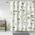 thumbnail image 1 of Fabric Shower Curtain for Bathroom, Sage Green Mushroom Custom Shower Curtain Set with Hooks, Luxury Bathroom Curtains, Retro Waterproof Polyester Bathroom Accessories, 72x72inch, 1 of 6