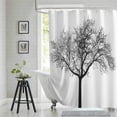 thumbnail image 1 of Fabric Shower Curtain, Black Tree Plant Shower Curtains for Bathroom, Modern Decorative Bathroom Curtains-72"W x 86"L (Pack of 1), 1 of 6