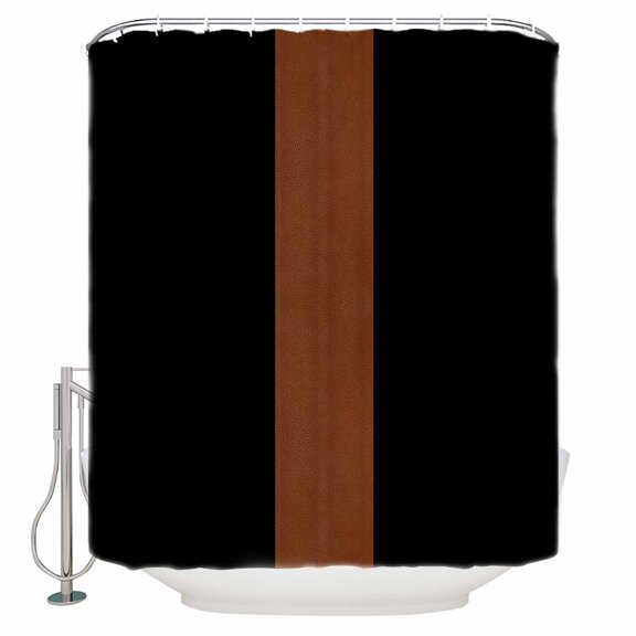 Fabric Shower Curtain, Boho Black and Brown Striped Tribal Farmhouse Style Bathroom Curtain with 12 Hooks Waterproof No Bad Odor Machine Washable Bath Curtains for Bathroom, Spa Room, 36"x72"