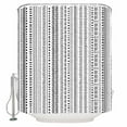 thumbnail image 1 of Fabric Shower Curtain, Boho Black Polka Dot Striped Geometric Farmhouse Style Bathroom Curtain with 12 Hooks Waterproof No Bad Odor Machine Washable Bath Curtains for Bathroom, Spa Room, 72"x84", 1 of 6