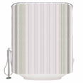 thumbnail image 1 of Fabric Shower Curtain, Boho Sage Green Geometric Striped Farmhouse Style Bathroom Curtain with 12 Hooks Waterproof No Bad Odor Machine Washable Bath Curtains for Bathroom, Spa Room, 60"x72", 1 of 6