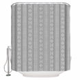 thumbnail image 1 of Fabric Shower Curtain, Boho White Striped Farmhouse Style Grey Bathroom Curtain with 12 Hooks Waterproof No Bad Odor Machine Washable Bath Curtains for Bathroom, Spa Room, 72"x84", 1 of 6