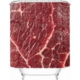 thumbnail image 1 of Fabric Shower Curtain Curtain with Hooks Red Beef of Meat Raw Food Meal Steak 72"X72" Waterproof Decorative Bathroom, 1 of 6