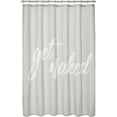 thumbnail image 1 of Fabric Shower Curtain, Get Naked Print with Reinforced Buttonholes - for Bathroom Showers, Stalls and Bathtubs, Easy Care, Machine Washable - 72 x 72 Inch - White/Light Gray, 1 of 6