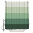thumbnail image 1 of Fabric Shower Curtain, Green and Sage Green Striped Gradient Rustic Wood Board Shower Curtains with 12 Hooks Waterproof Machine Washable Bath Curtains for Bathroom, 54 x 78in, 1 of 6