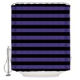 thumbnail image 1 of Fabric Shower Curtain, Happy Halloween Purple and Black Stripes Bathroom Curtain with 12 Hooks Waterproof No Bad Odor Machine Washable Bath Curtains for Bathroom, Spa Room, Background Cloth, 60"x72", 1 of 6