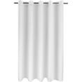 thumbnail image 1 of Fabric Shower Curtain No Hooks Needed - TPU Lining & No Liner Required, Hotel Shower Curtain for Bathroom with Built-in Hooks & Bottom Magnets, Waterproof, White, 71x74, 1 of 5