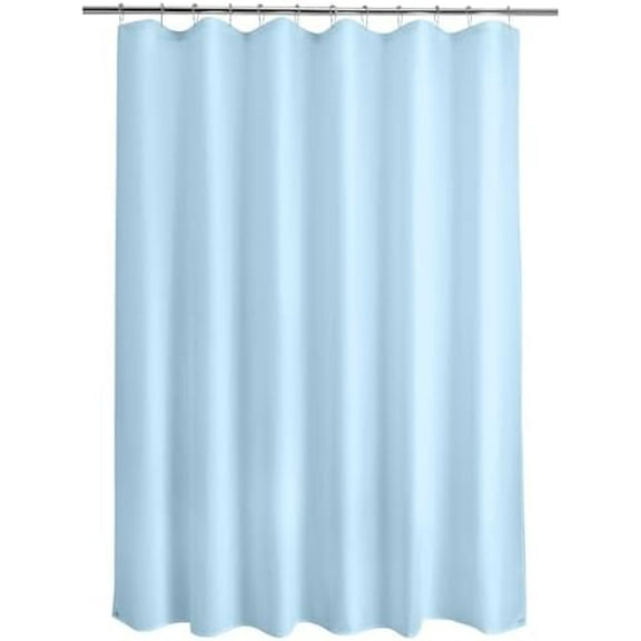 Fabric Shower Curtain Liner, Baby Blue, Waterproof, Lightweight, Machine Washable, 70 x 72 Inches