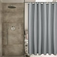 thumbnail image 1 of Fabric Shower Curtain Liner Solid Gray with 12 Hooks & Metal Grommets, Hotel Quality,Machine Washable,for Bathroom,71x59", 1 of 7