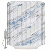 Fabric Shower Curtain, Marble Texture Abstract Art Bathroom Curtain with 12 Hooks Waterproof No Bad Odor Machine Washable Bath Curtains for Bathroom, Spa Room, 60"x72"