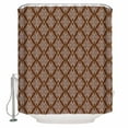 thumbnail image 1 of Fabric Shower Curtain, Modern Brown Vintage Geometric Abstract Geometric Shower Curtains with 12 Hooks Waterproof Machine Washable Bath Curtains for Bathroom,36 x 78in, 1 of 6