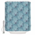 thumbnail image 1 of Fabric Shower Curtain, Ocean Starfish Coral Sage Blue Shower Curtains with 12 Hooks Waterproof Machine Washable Bath Curtains for Bathroom, 72 x 96in, 1 of 6