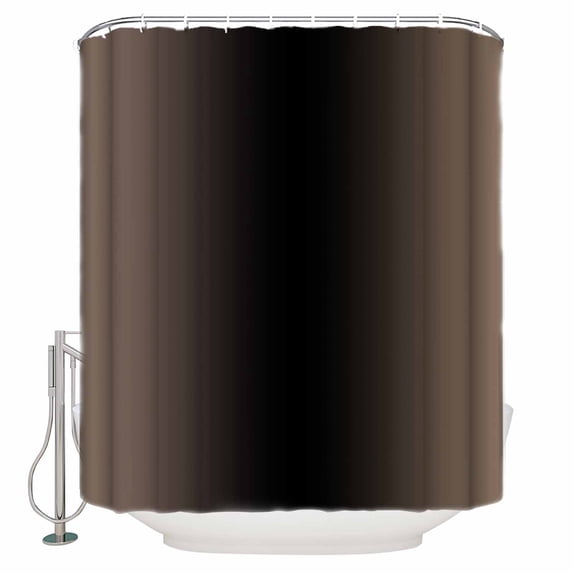 Fabric Shower Curtain Ombre Abstract Gradient Brown Black Shower Curtains with 12 Hooks Waterproof Machine Washable Bath Curtains for Bathroom, 54 x 78in