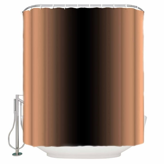 Fabric Shower Curtain Ombre Abstract Gradient Coral Pink and Black Shower Curtains with 12 Hooks Waterproof Machine Washable Bath Curtains for Bathroom, 72 x 84in