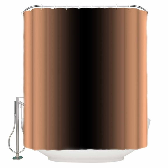 Fabric Shower Curtain Ombre Abstract Gradient Coral Pink and Black Shower Curtains with 12 Hooks Waterproof Machine Washable Bath Curtains for Bathroom, 36 x 72in