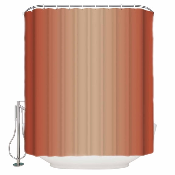 Fabric Shower Curtain Ombre Abstract Gradient Red Orange Shower Curtains with 12 Hooks Waterproof Machine Washable Bath Curtains for Bathroom, 48x 72in