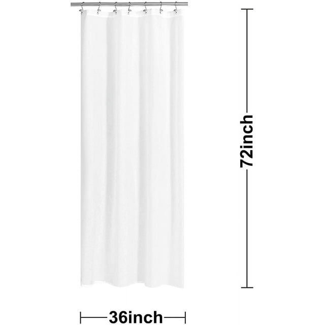 Fabric Shower Curtain Or Liner 36 X 72 Inches Bath Stall Size With 2