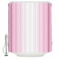 thumbnail image 1 of Fabric Shower Curtain, Pink and White Gradient Bathroom Curtain with 12 Hooks Waterproof No Bad Odor Machine Washable Bath Curtains for Bathroom, Spa Room, 72"x84", 1 of 6