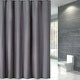 thumbnail image 1 of Fabric Shower Curtain, Thickened Fabric Solid Color Shower Curtain, Linen Textured Heavy Duty Cloth Shower Curtain Set with Hooks, Waterproof Neutral Weighted Hotel Luxury Decorative Shower Curtains, 1 of 3