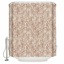 Fabric Shower Curtain, Vintage Red Flowers Plants Bathroom Curtain with 12 Hooks Waterproof No Bad Odor Machine Washable Bath Curtains for Bathroom, Spa Room, 36"x72"