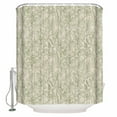thumbnail image 1 of Fabric Shower Curtain, Vintage Sage Green Flowers Plants Shower Curtains with 12 Hooks Waterproof Machine Washable Bath Curtains for Bathroom, 54 x 78in, 1 of 6