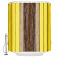 thumbnail image 1 of Fabric Shower Curtain Yellow Brown Gradient Rustic Wood Grain Texture Shower Curtains with 12 Hooks Waterproof Machine Washable Bath Curtains for Bathroom, 72 x 72in, 1 of 6