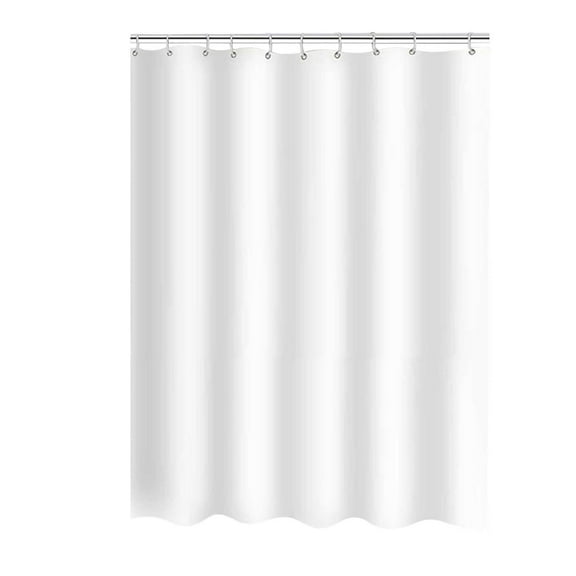 Fabric Shower Curtain or Liner Extre, Hotel Quality, Thermal Insulated, Machine Washable (White, 32"x71")