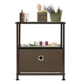thumbnail image 1 of SESSLIFE Dresser with a Drawer, Brown Storage Tower, Organizer Unit, Fabric Dresser for Bedroom, Hallway, Entryway, Closets, Sturdy Steel Frame, Wood Top, Easy Pull Handle, 1 of 7