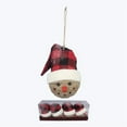 thumbnail image 1 of Fabric Snowman Head Ornament in PVC Box Set - 4 Piece, 1 of 1