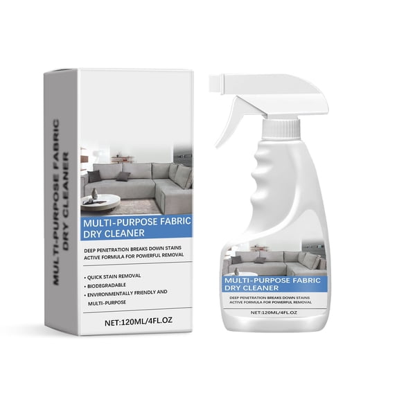 Fabric Sofa Cleaner Spray 4oz, No-Rinse Upholstery Stain Remover, Multi-Purpose Dry Cleaner for Couch, Linen, Velvet & More