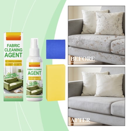 Fabric Sofa Dry Cleaning Agent 100ml, Anhydrous Upholstery Cleaner for Fabric Couch Furniture Stain Removal Gentle Care and Home Fabric Maintenance