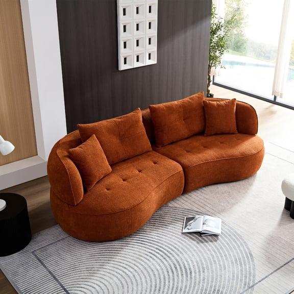 Fabric Sofa - Easy Assembly Feature - Weekend Chill - Streamlined Shape