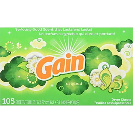 Fabric Softener Dryer Sheets, Original Scent, 105 Count