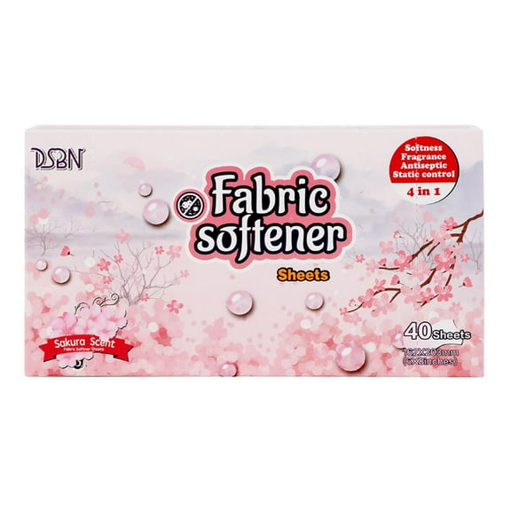 Fabric Softener Dryer Sheets - Reduce Static, Wrinkles & Lasting Fragrance - 80 Count