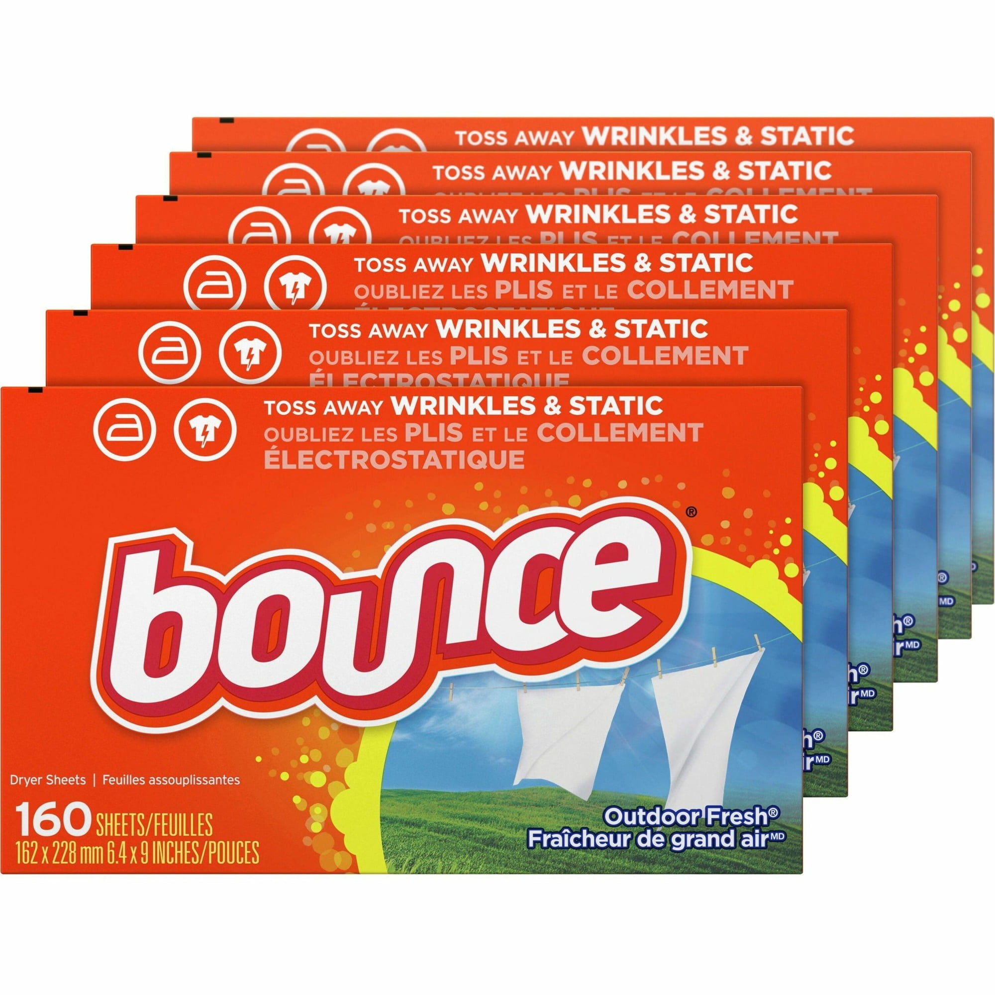 Fabric Softener Sheets, Outdoor Fresh, 160 Sheets/Box, 6 Boxes/Carton Fabric Softener Sheets, Outdoor Fresh, 160 Sheets/Box, 6 Boxes/Carton