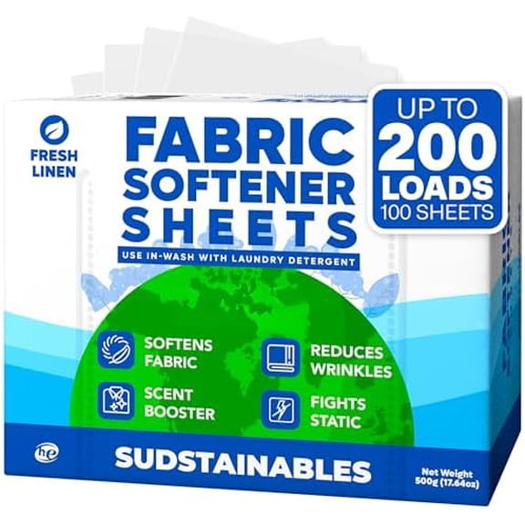 Fabric Softener Sheets for Washer Laundry Softener Sheets for Washing Machines, Scented (200 loads) | Pods and Liquid Alternative$$Electronics Accessories