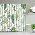 thumbnail image 1 of Fabric Spring Flower Shower Curtains for Bathroom r Red Floral Plant Green Leaves Orange Bathtub Accessories rative Set, 1 of 7