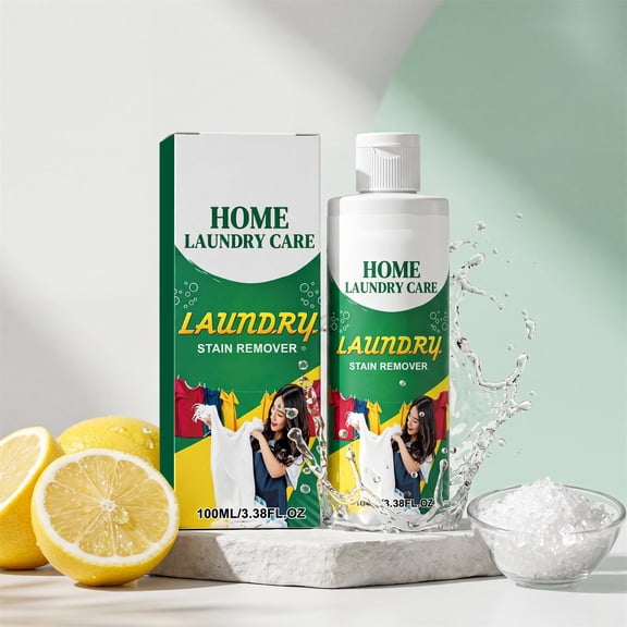 Fabric Stain Remover Liquid 3.4 fl oz Multi Stain Cleaner For Clothes Oil Coffee Wine Sweat Laundry Spot Gentle Safe
